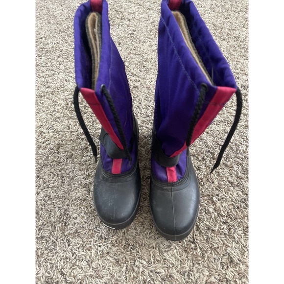 Arctic Cat Canada winter snow boots womens girls 5 purple wool lined
